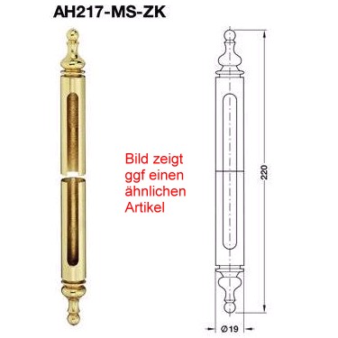 Anuba Zierhlse AH217 MS ZK Messing fr Trbnder  17 mm, Messing poliert