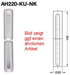 Anuba Zierhülsen AH220 KU NK Kunststoff für Türbänder Ø 20 mm, verchromt matt