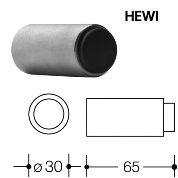 HEWI 611XA.65 Wandtrpuffer L=65mm 30mm matt-schliff