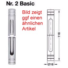 Simonswerk Zierhülse Basic Nr: 2 für Türbänder Ø 15 mm, Messing vernickelt matt